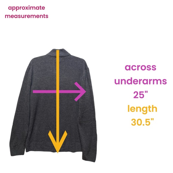 Geoffrey Beene XXL Windowpane Quarter Zip Sweater Great cond! 12040 - Picture 3 of 8